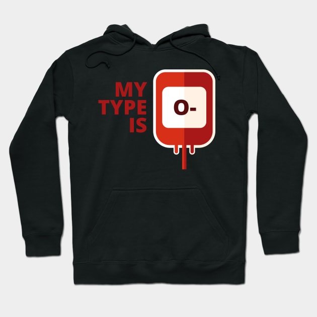 My blood type is O Negative Hoodie by PCB1981